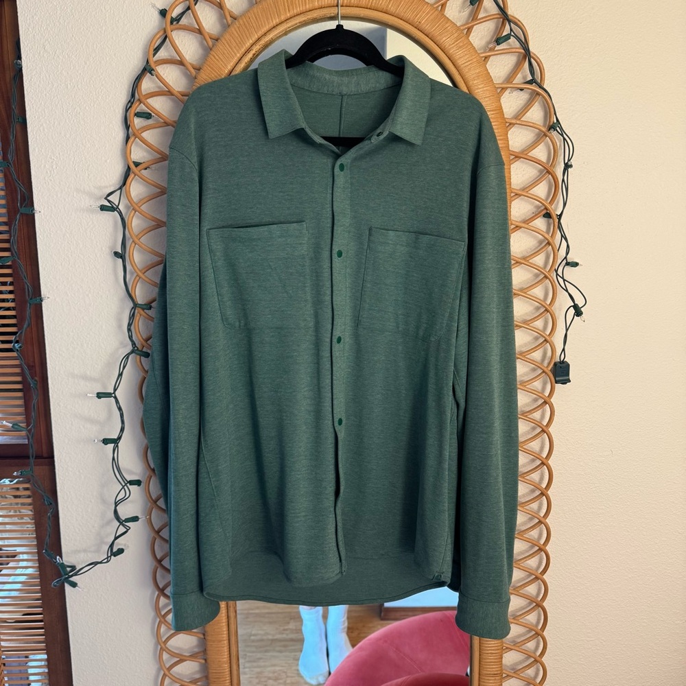 lululemon athletica Green Casual Button Down Shirt
